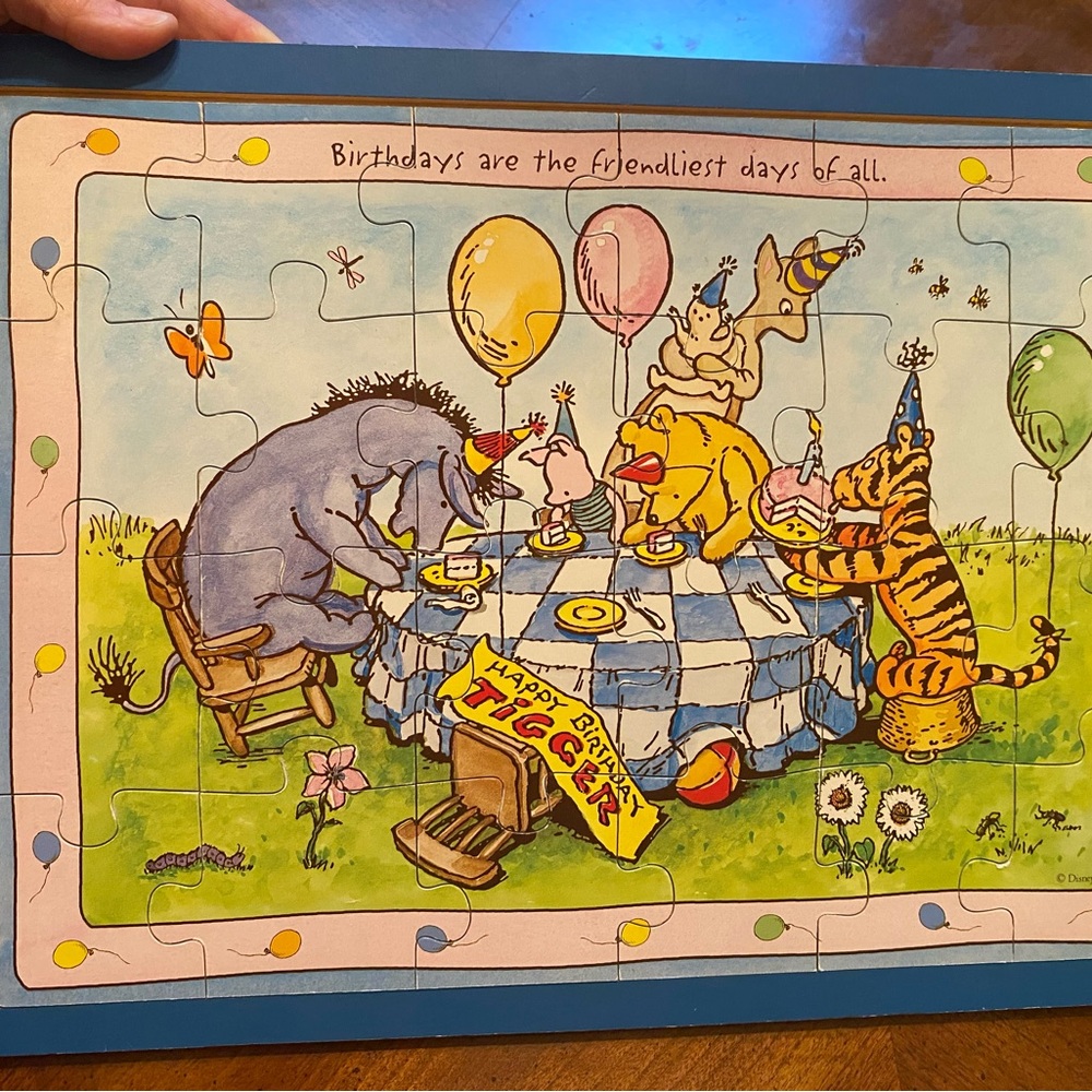 Vintage Schylling Disney Classic Winnie the Pooh 24-piece wooden jigsaw puzzle